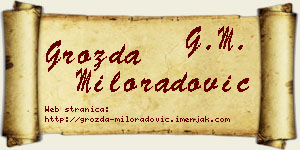 Grozda Miloradović vizit kartica